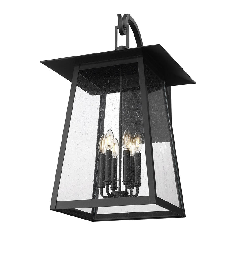 Rainer 6 Light 17.5" Outdoor Wall Light in Black