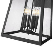 Rainer 6 Light 17.5" Outdoor Wall Light in Black