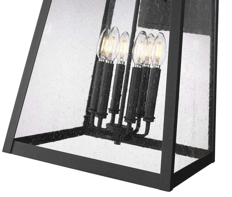 Rainer 6 Light 17.5" Outdoor Wall Light in Black