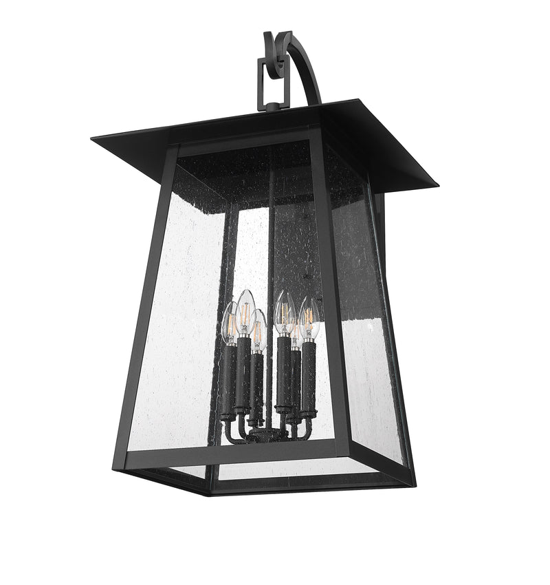 Rainer 6 Light 17.5" Outdoor Wall Light in Black