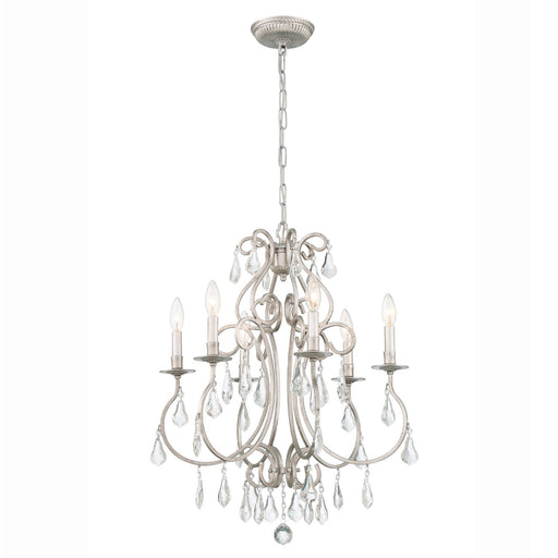 Ashton 6 Light 21.5" Chandelier in Olde Silver