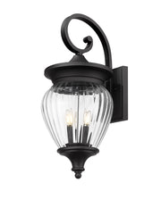 Davina 4 Light 12" Outdoor Wall Light in Black