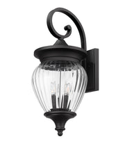 Davina 4 Light 12" Outdoor Wall Light in Black