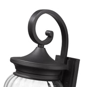 Davina 3 Light 9" Outdoor Wall Light in Black