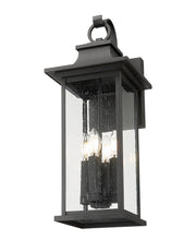 Tiberius 4 Light 9" Outdoor Wall Light in Black