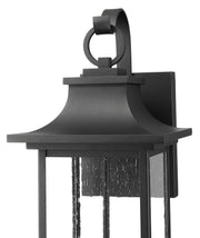 Tiberius 4 Light 9" Outdoor Wall Light in Black