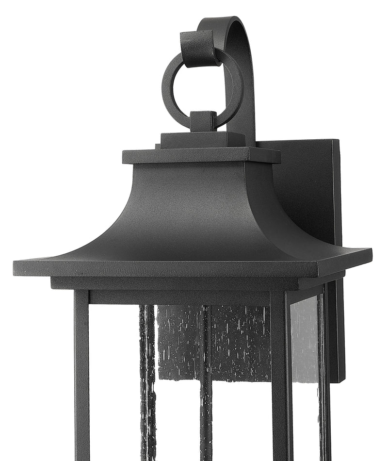 Tiberius 4 Light 9" Outdoor Wall Light in Black