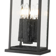 Tiberius 4 Light 9" Outdoor Chain Mount Ceiling Fixture in Black