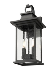 Tiberius 2 Light 7.75" Outdoor Wall Light in Black