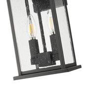 Tiberius 2 Light 7.75" Outdoor Wall Light in Black