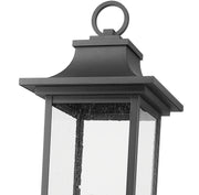 Tiberius 6 Light 12" Outdoor Post Mount Fixture in Black, Post Top Only, Round Fitter