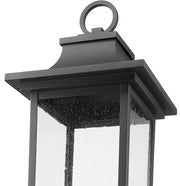 Tiberius 6 Light 12" Outdoor Post Mount Fixture in Black, Post Top Only, Square Fitter