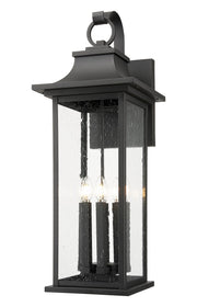 Tiberius 6 Light 12" Outdoor Wall Light in Black