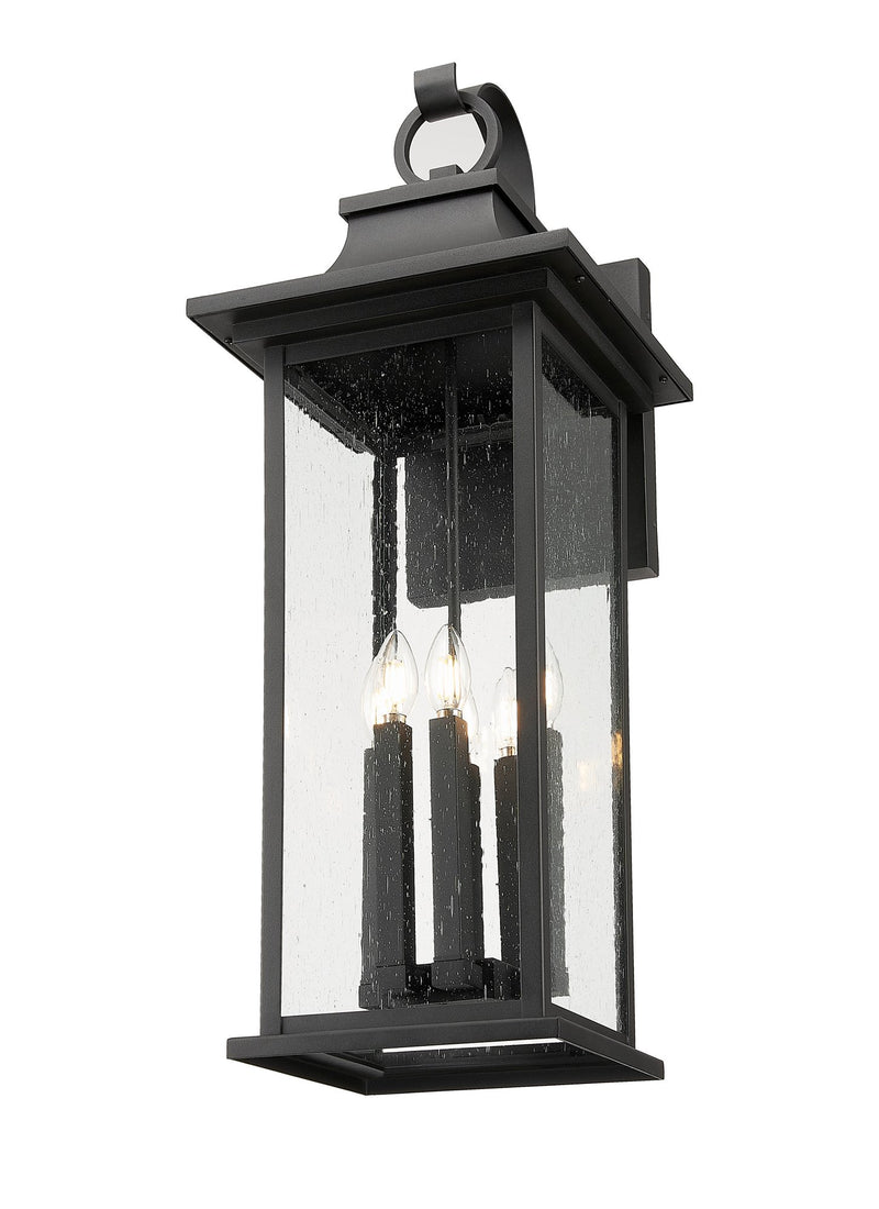 Tiberius 6 Light 12" Outdoor Wall Light in Black