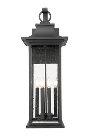 Tiberius 6 Light 12" Outdoor Wall Light in Black