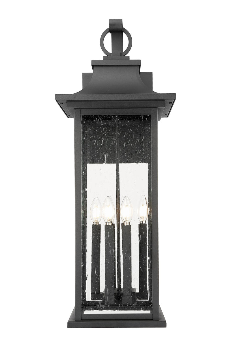 Tiberius 6 Light 12" Outdoor Wall Light in Black