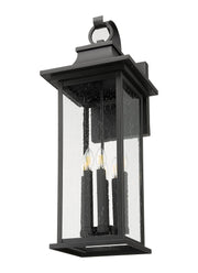 Tiberius 6 Light 12" Outdoor Wall Light in Black
