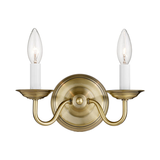 Williamsburgh 2-Light 10" Wall Sconce in Antique Brass