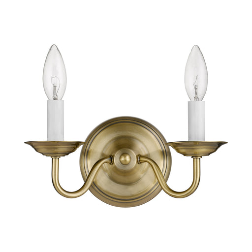 Williamsburgh 2-Light 10" Wall Sconce in Antique Brass