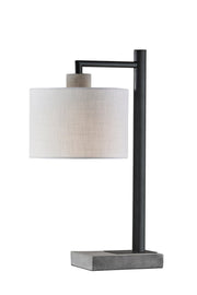 Devin Table Lamp in Black W. Grey Cement