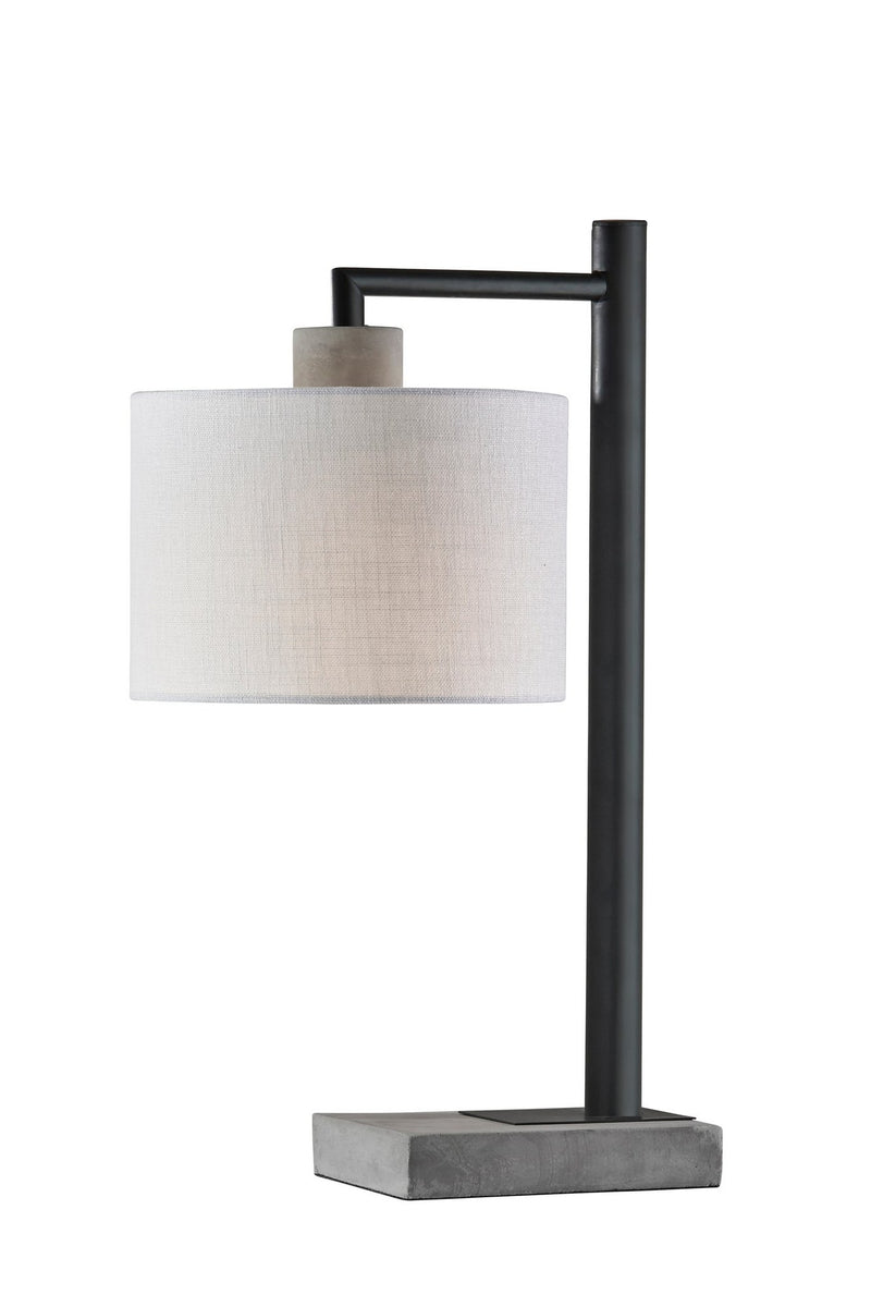 Devin Table Lamp in Black W. Grey Cement