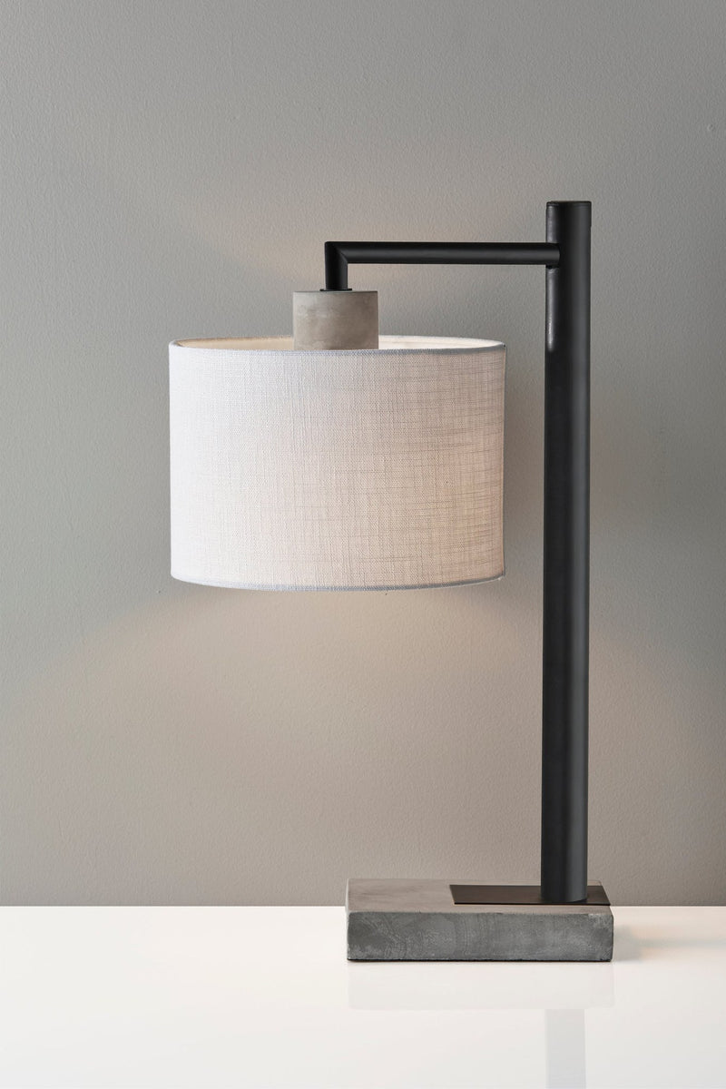 Devin Table Lamp in Black W. Grey Cement