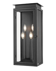 Nova 4 Light 10.5" Outdoor Wall Light in Black