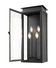 Nova 4 Light 10.5" Outdoor Wall Light in Black