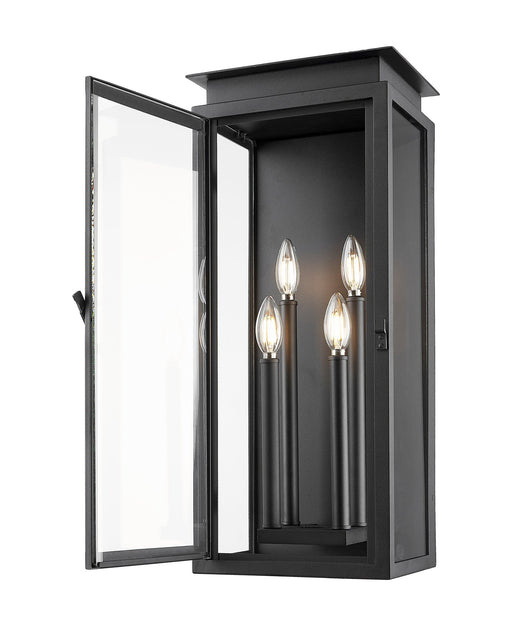 Nova 4 Light 10.5" Outdoor Wall Light in Black