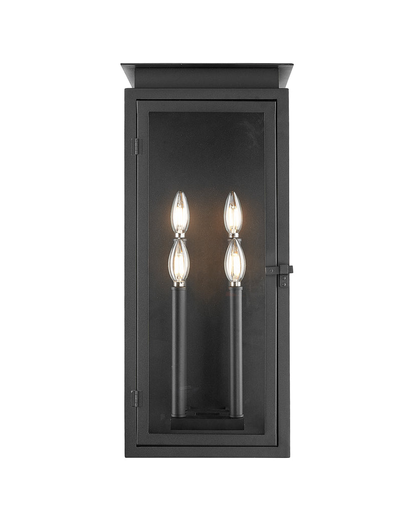 Nova 4 Light 10.5" Outdoor Wall Light in Black