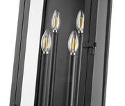 Nova 4 Light 10.5" Outdoor Wall Light in Black
