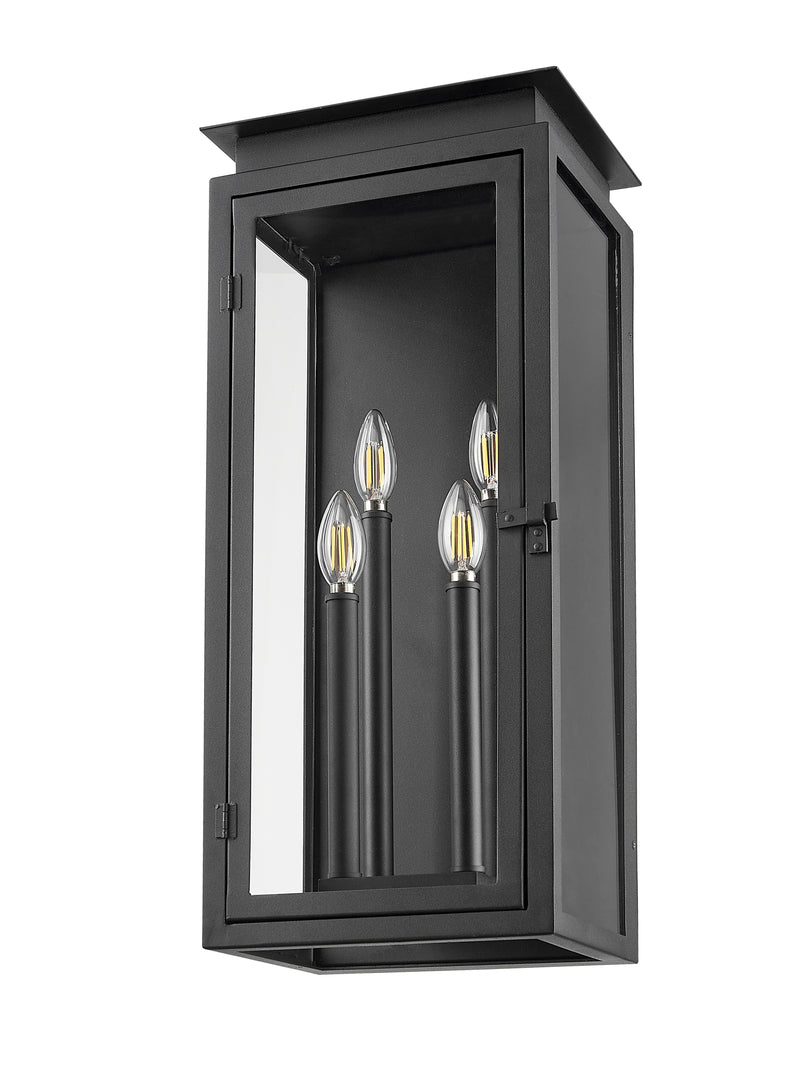 Nova 4 Light 10.5" Outdoor Wall Light in Black
