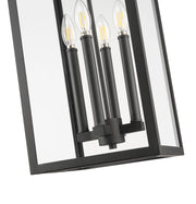 Nova 4 Light 10.5" Outdoor Chain Mount Ceiling Fixture in Black