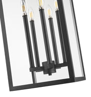 Nova 5 Light 12.5" Outdoor Chain Mount Ceiling Fixture in Black