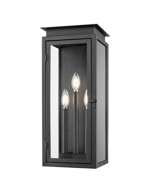 Nova 3 Light 8.5" Outdoor Wall Light in Black