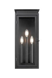 Nova 3 Light 8.5" Outdoor Wall Light in Black