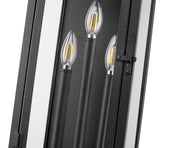 Nova 3 Light 8.5" Outdoor Wall Light in Black