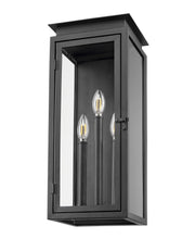 Nova 3 Light 8.5" Outdoor Wall Light in Black