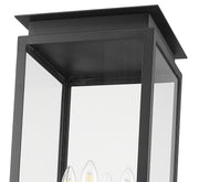 Nova 4 Light 10.5" Outdoor Post Mount Fixture in Black, Post Top Only, Square Fitter