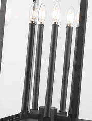Nova 5 Light 12.5" Outdoor Post Mount Fixture in Black, Post Top Only, Round Fitter