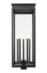 Nova 5 Light 12.5" Outdoor Post Mount Fixture in Black, Post Top Only, Square Fitter