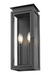 Nova 2 Light 6.5" Outdoor Wall Light in Black
