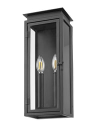 Nova 2 Light 6.5" Outdoor Wall Light in Black