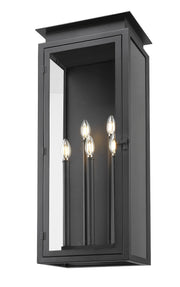 Nova 5 Light 12.5" Outdoor Wall Light in Black