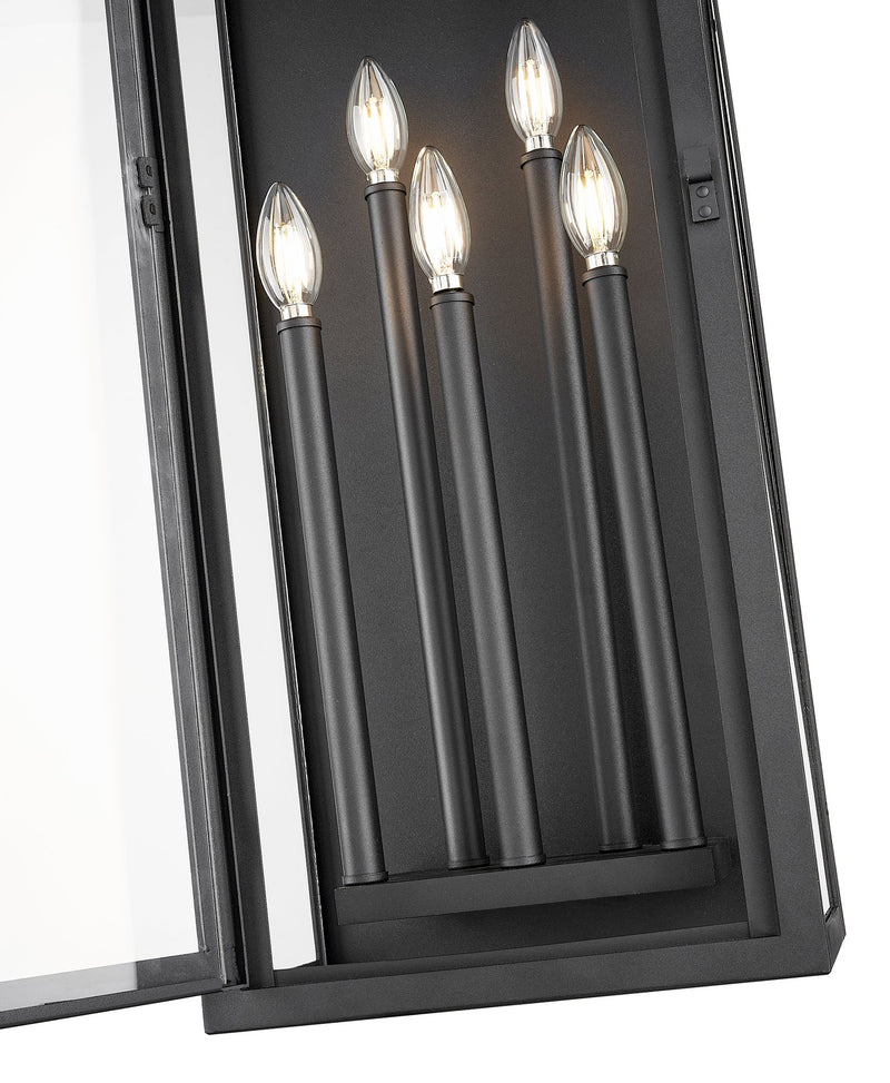 Nova 5 Light 12.5" Outdoor Wall Light in Black