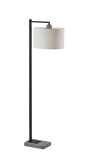 Devin Floor Lamp in Black W. Grey Cement