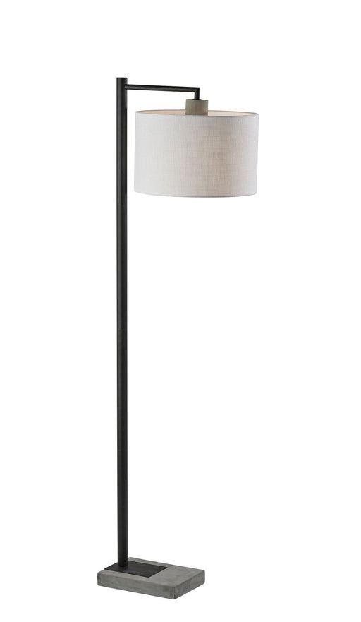 Devin Floor Lamp in Black W. Grey Cement