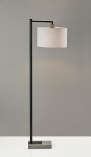Devin Floor Lamp in Black W. Grey Cement