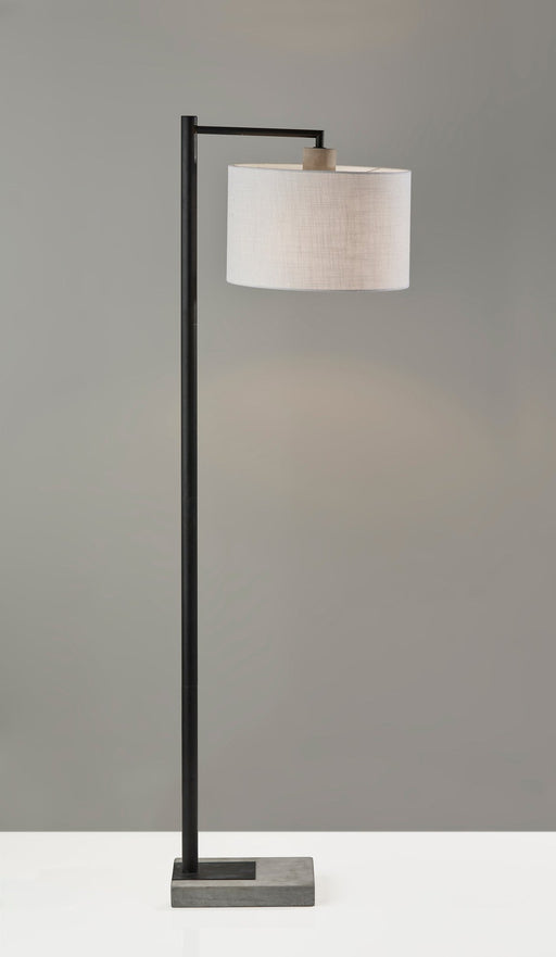 Devin Floor Lamp in Black W. Grey Cement