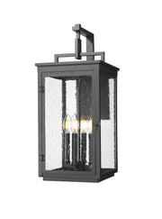 Hartwell 4 Light 10" Outdoor Wall Light in Sand Black